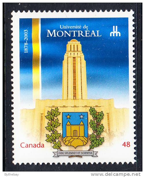 Canada MNH Scott #1977 48c Universite De Montreal - Nuevos