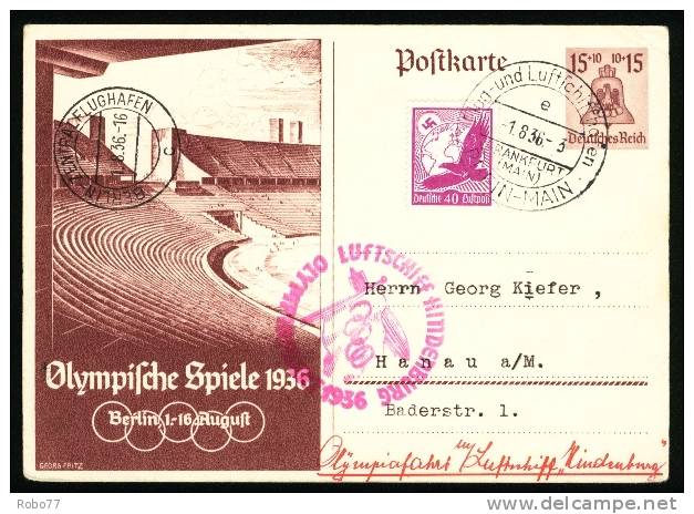 GA Olympiade 1936 Olympiafahrt Zeppelin Hindenburg. (V01249) - Zeppelin
