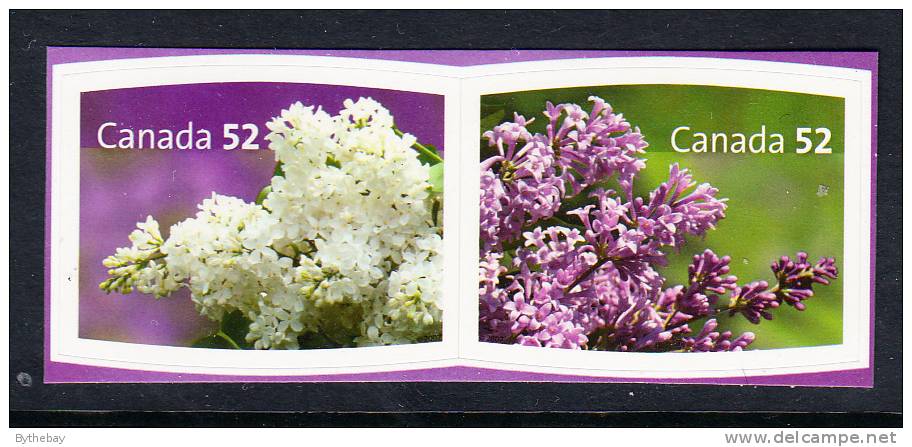 Canada Scott #2207-2208 MNH Pair From Booklet: 52c White Lilac ´Princess Alexandra´, Pale Purple Lilac ´Isabella´ - Sonstige & Ohne Zuordnung