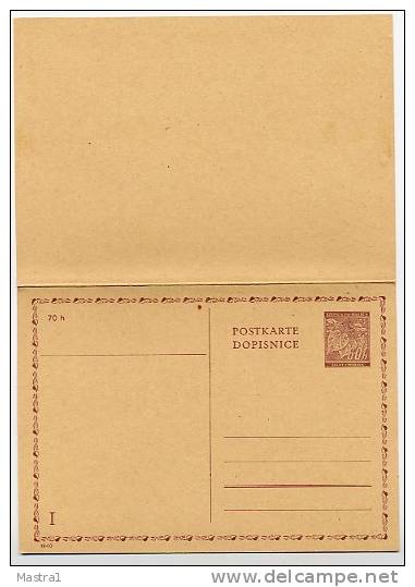 BÖHMEN & MÄHREN  P8 Antwort-Postkarte  1940  Kat. 20,00 € - Lettres & Documents