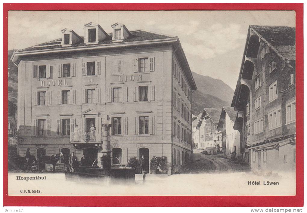 HOSPENTHAL, HOTEL LÖWEN, LICHTDRUCK, 1897 / 1905 - Autres & Non Classés