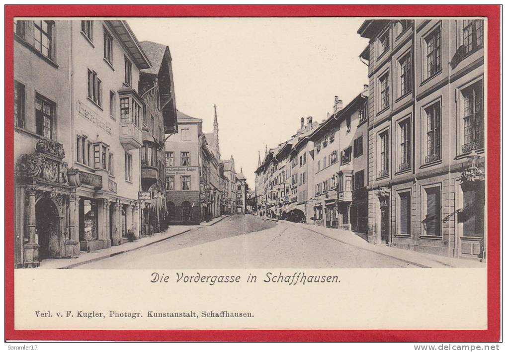 SCHAFFHAUSEN VORDERGASSE, LICHTDRUCK 1897 / 1905 - Autres & Non Classés