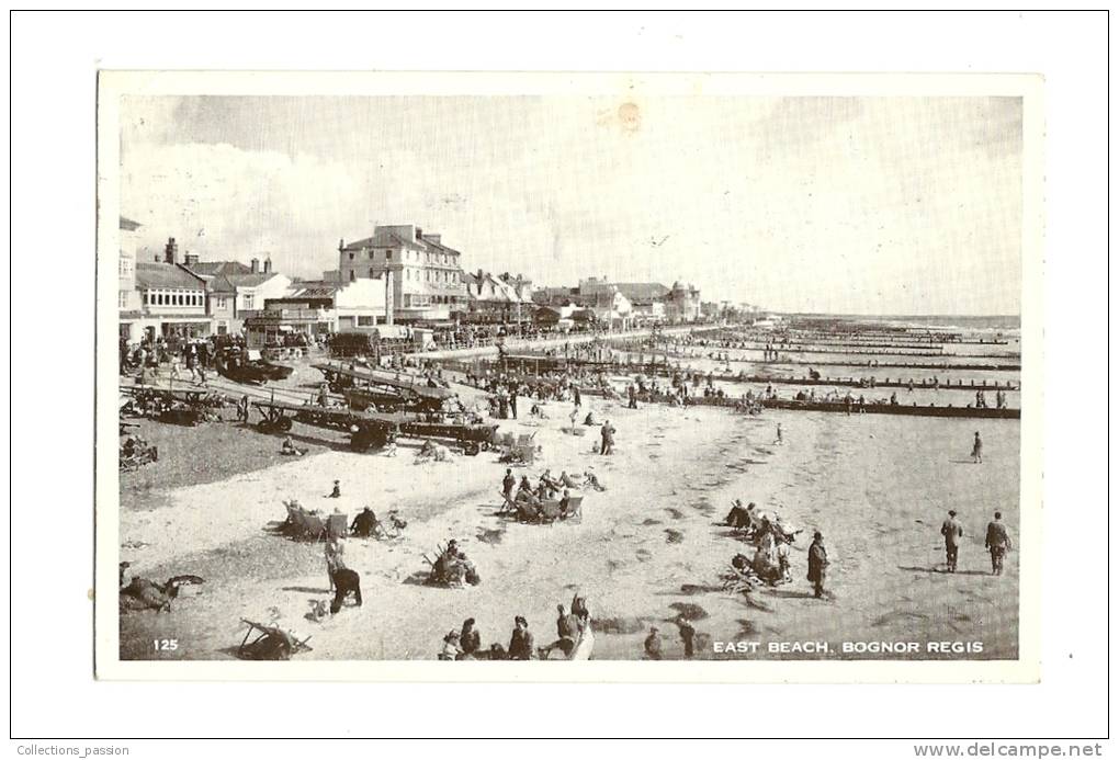 Cp, Angleterre, Bognor Regiq, East Beach, Voyagée 1955 - Bognor Regis