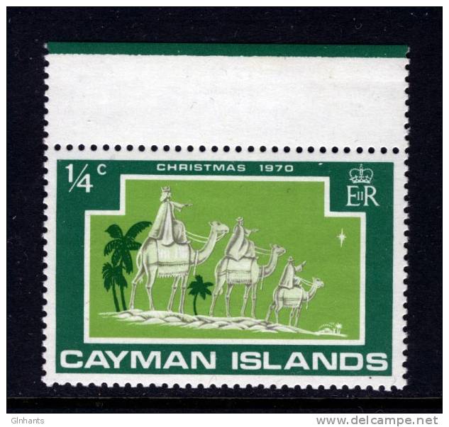 CAYMAN ISLANDS - 1970 XMAS 1/4c ERROR WATERMARK CROWN TO RIGHT OF CA FINE MNH ** - Cayman (Isole)