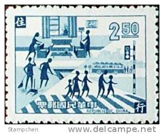 Sc#1618 Taiwan 1969 Model Citizens Life Stamp Crosswalk Traffic Light Bus Living Room - Ongebruikt
