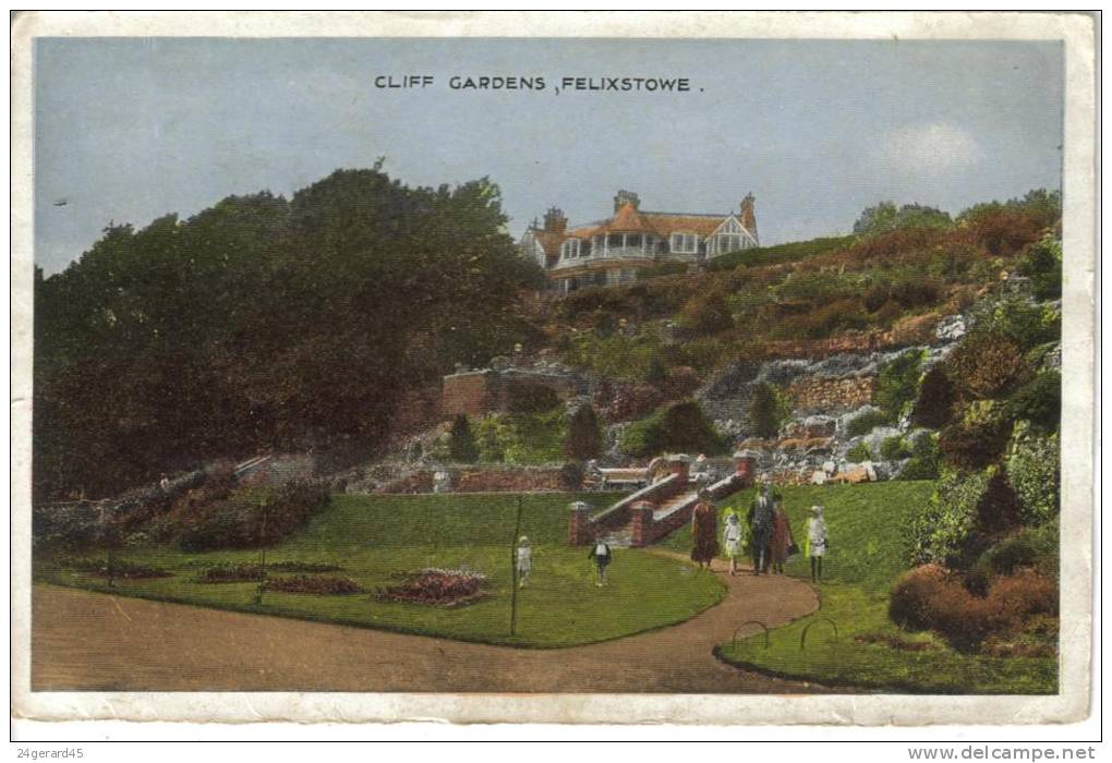 CARTON FORMAT CPSM FELIXSTOWE (Angleterre-Suffolk) - Cliff Gardens - Andere & Zonder Classificatie