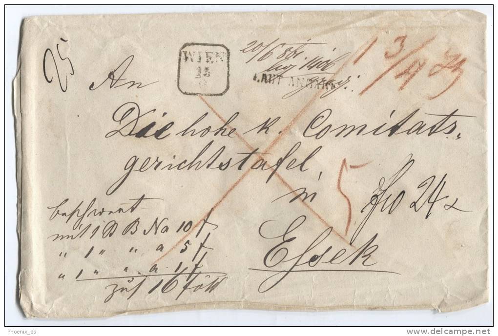AUSTRIA - Seal WIEN, Heraldic, Non Content, 1861. Prephilately - ...-1850 Préphilatélie