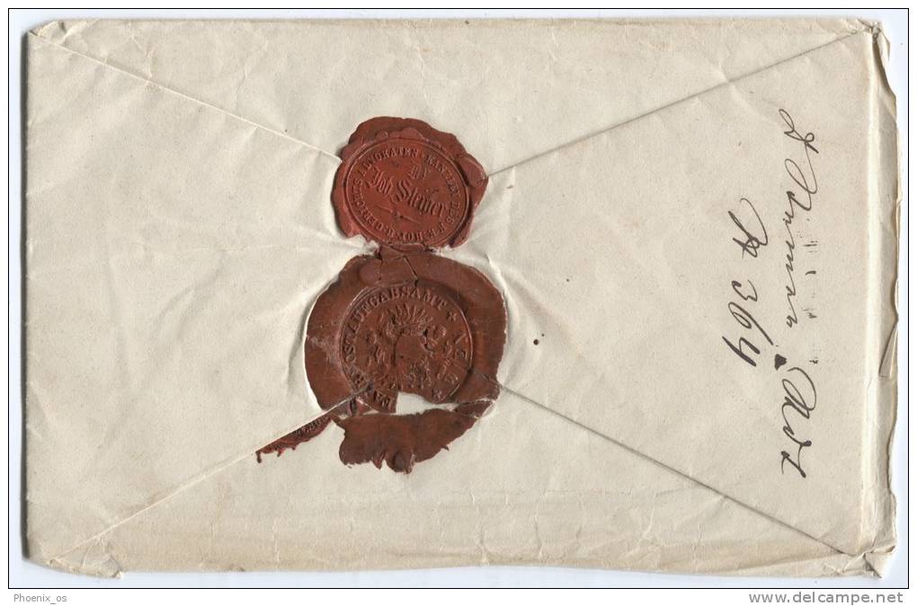 AUSTRIA - Seal WIEN, Heraldic, Non Content, 1861. Prephilately - ...-1850 Vorphilatelie