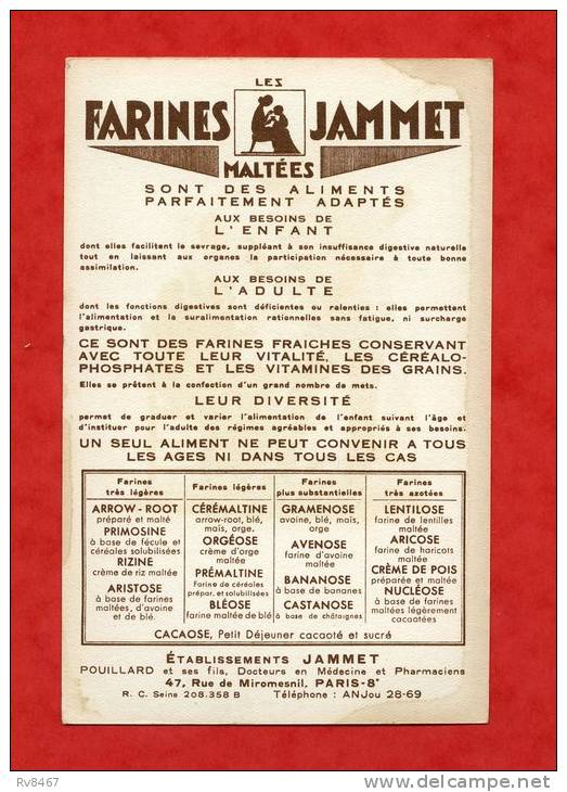 * Les Vieilles Provinces De France-La Flandre-Edité Par Les Farines Jammet(carte Pub) - Droit
