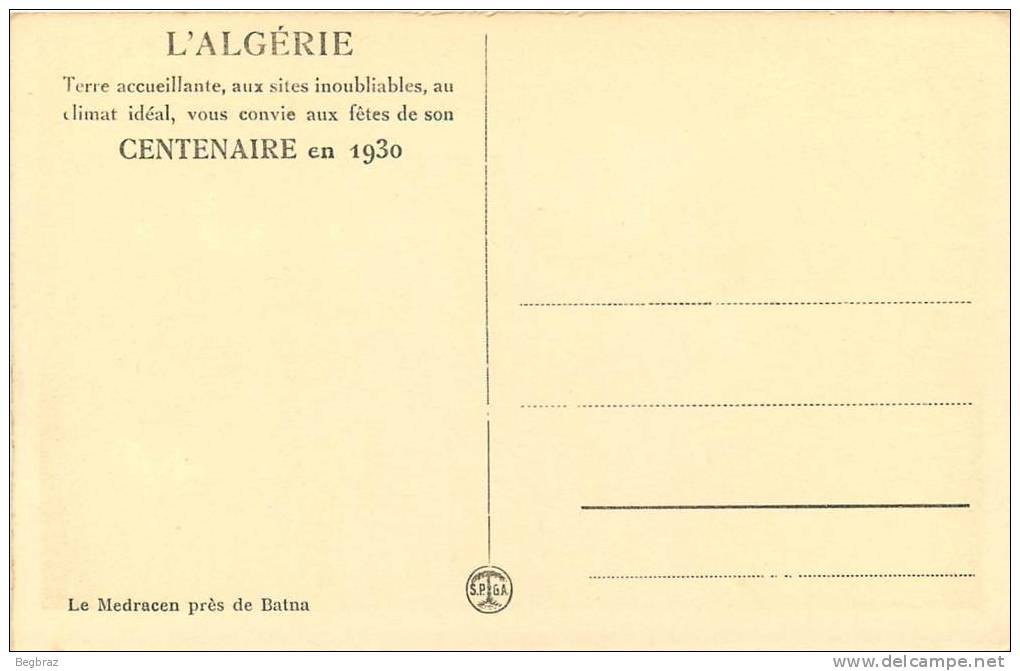 BATNA            LE MEDRACEN   CENTENAIRE DE 1930 - Batna