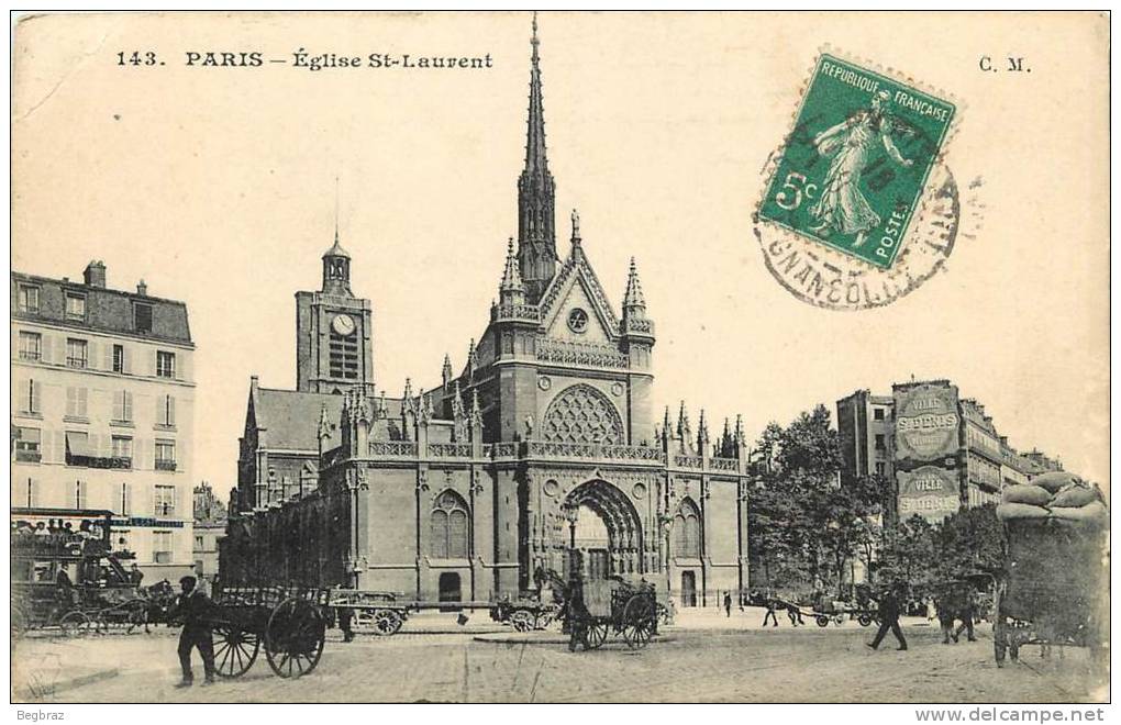 PARIS      EGLISE ST LAURENT - District 10