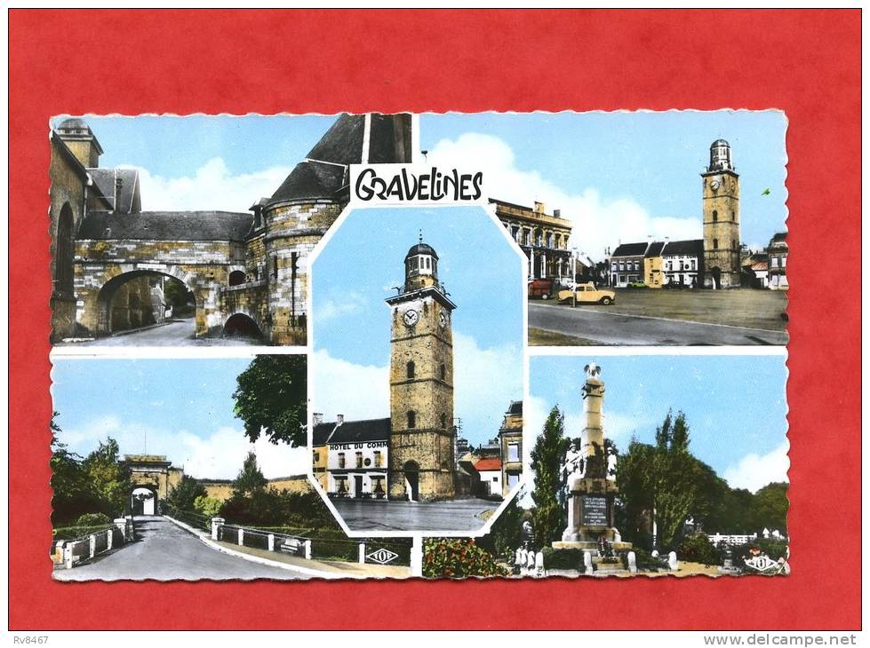 * GRAVELINES-Multiples Vues(Automobiles+Monument,Etc...)-1966 - Gravelines