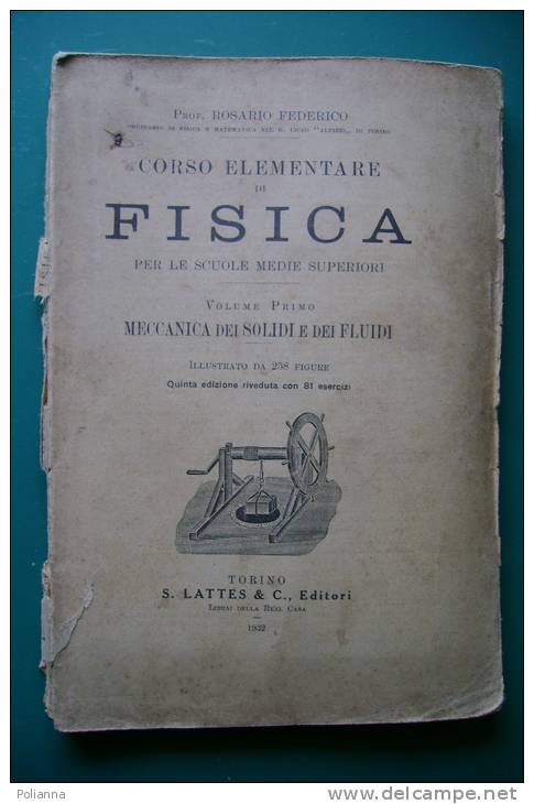 PEN/5 Rosario Federico FISICA ELEMENTARE Lattes 1932/APPARECCHI SCIENTIFICI/DIRIGIBILE - Mathematik Und Physik