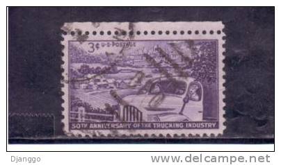 DBL 576-02- OBLITERE- YVert Tellier USA 1953 N° 576 - Transports Routiers - Used Stamps