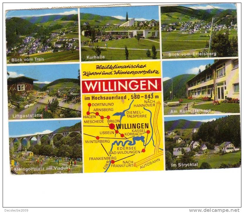 ZS23193 Willingen Map Carte Geographique Multiviews Used Perfect Shape Back Scan Available At Request - Waldeck