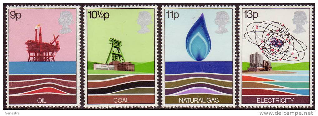 Grande-Bretagne - Y&T  855 à 858 (SG 1050 à 1053) ** (MNH) - Energy Resources (2) - Ungebraucht