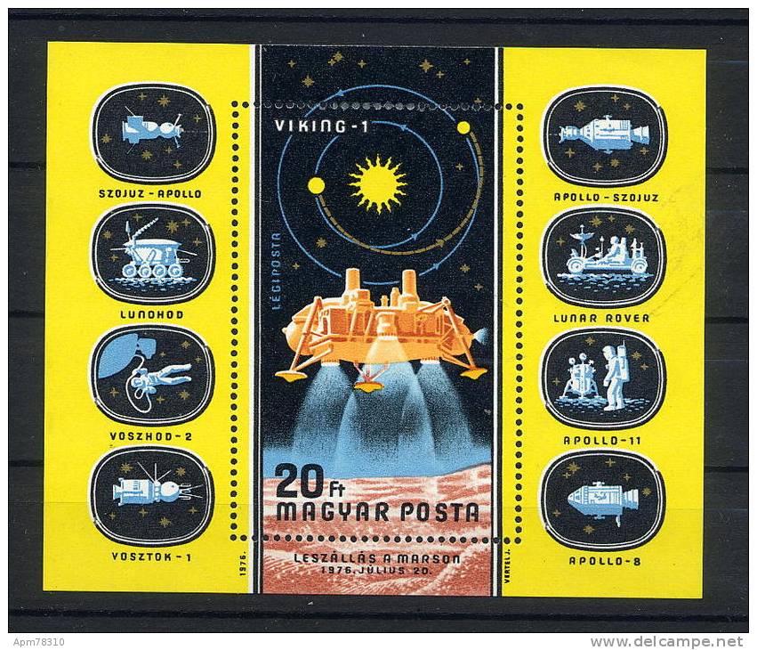 HONGRIE 1976 **  YY&T BF 127 Exploration Espace - Space Discovery / Viking / Soyouz / Apollo / Vosto - Ungebraucht