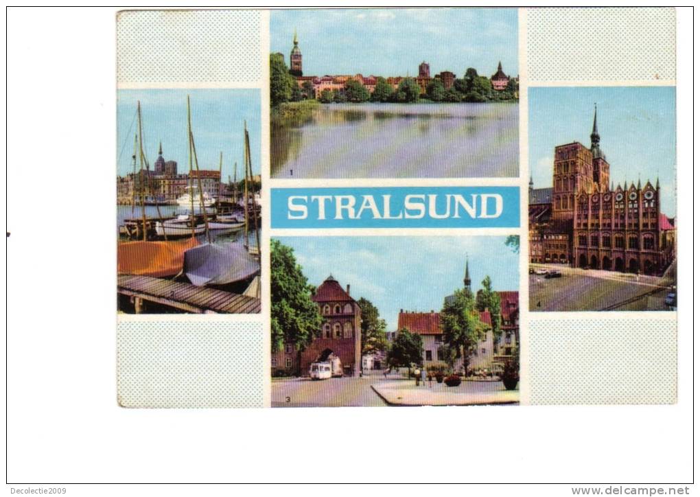 ZS23306 Stralsund Boats Bateaux Tramway Multiviews Used Perfect Shape Back Scan Available At Request - Stralsund