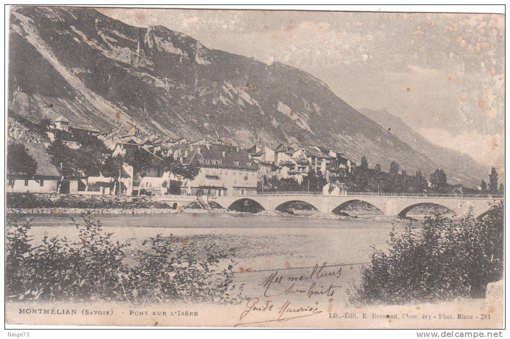 Carte Postale Ancienne Du 73 - Montmélian - Pont Sur L'Isère Vers 1900 - Montmelian