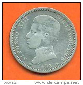 Monnaie Espagne  1 Franc Alfonso XIII  1903 Argent - Autres & Non Classés
