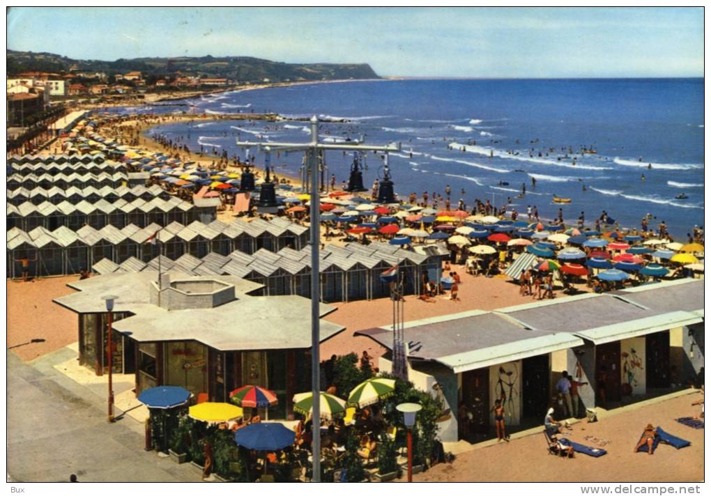 FANO SPIAGGIA   MARCHE - VIAGGIATA ANNI 60  COME DA FOTO - Fano