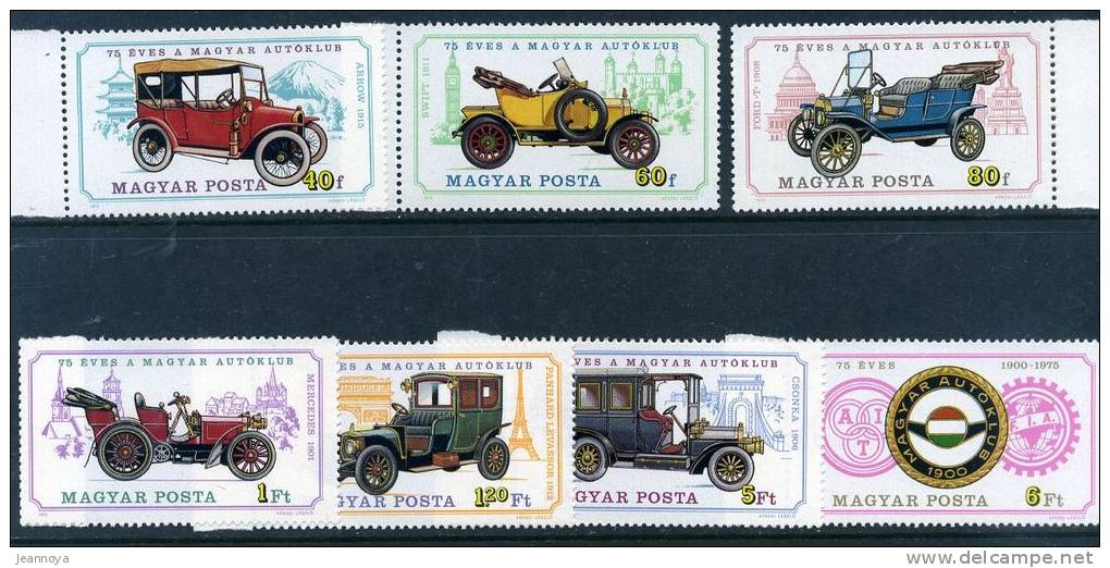 HONGRIE - N° 2425 À 2431 ** - VIEILLES AUTOMOBILES - SUP - Unused Stamps