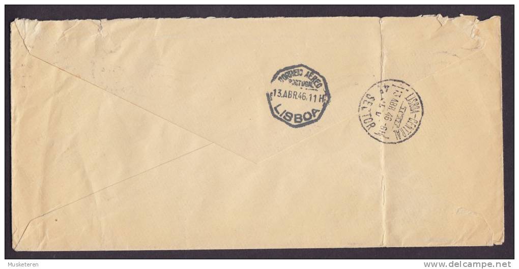 Portugal Airmail SOCIEDADE DE PRODUTOS SUICOS Lda. LISBOA 1946 Cover To BERN Switzerland Marineschule Paare (2 Scans) - Lettres & Documents