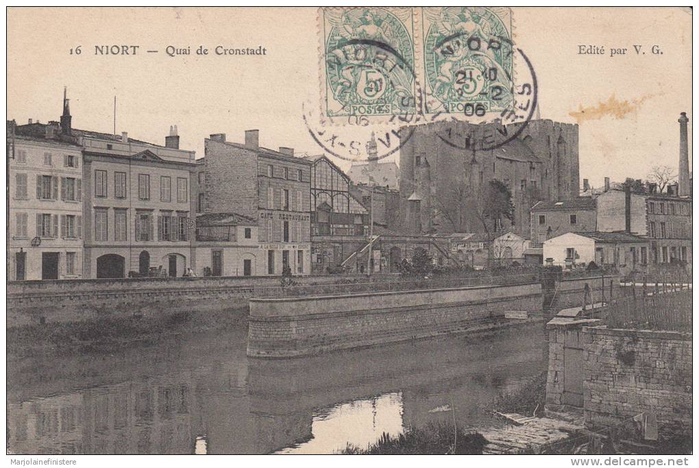 Dép. 79 - NIORT. - Quai De Cronstadt. Edité Par V. G. N° 16 Voyagée 1906 - Niort