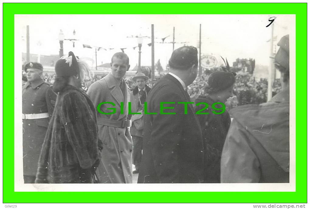 CALGARY, ALBERTA - ROYAL VISIT OCTOBER, 1951 -  DUKE OF EDINBURGH TACKING WITH MAYOR´S WIFE - - Calgary