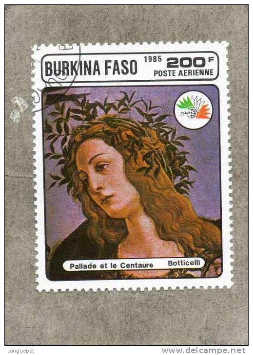 BURKINA-FASO : "Italia 85" - Tableaux De Botticelli : "Pallade Et Le Centaure" - Art - Peinture - Burkina Faso (1984-...)