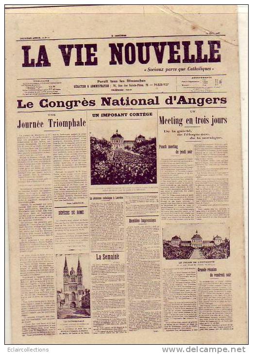 Angers   Journalisme      La Vie Nouvelle   Voir Scan - Angers