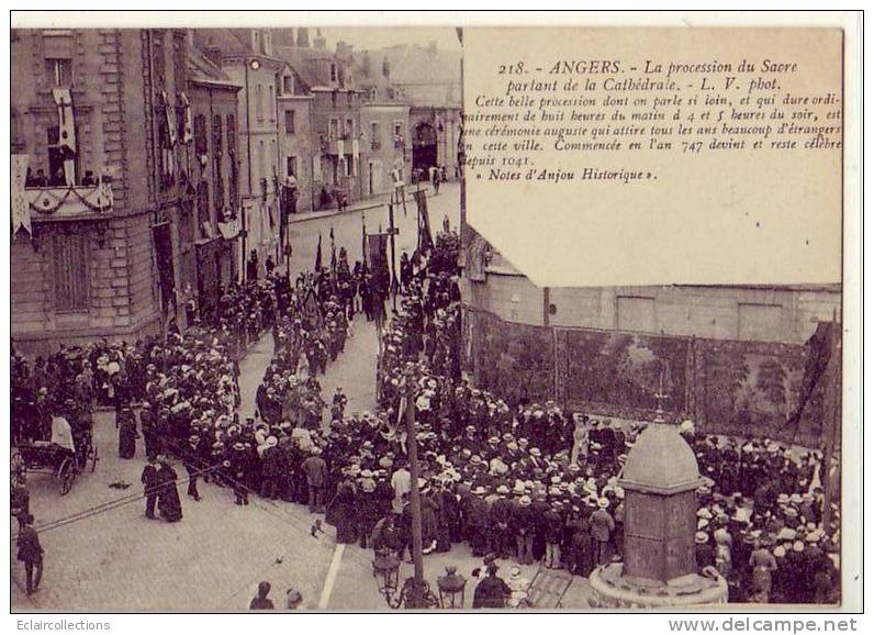 Angers   Religion  La Procession Du Sacre  Voir Scan - Angers