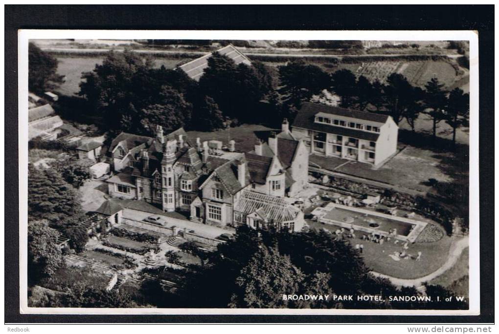 RB 837 - Aerial Real Photo Nigh Postcard Broadway Park Hotel Sandown Isle Of Wight - Sandown