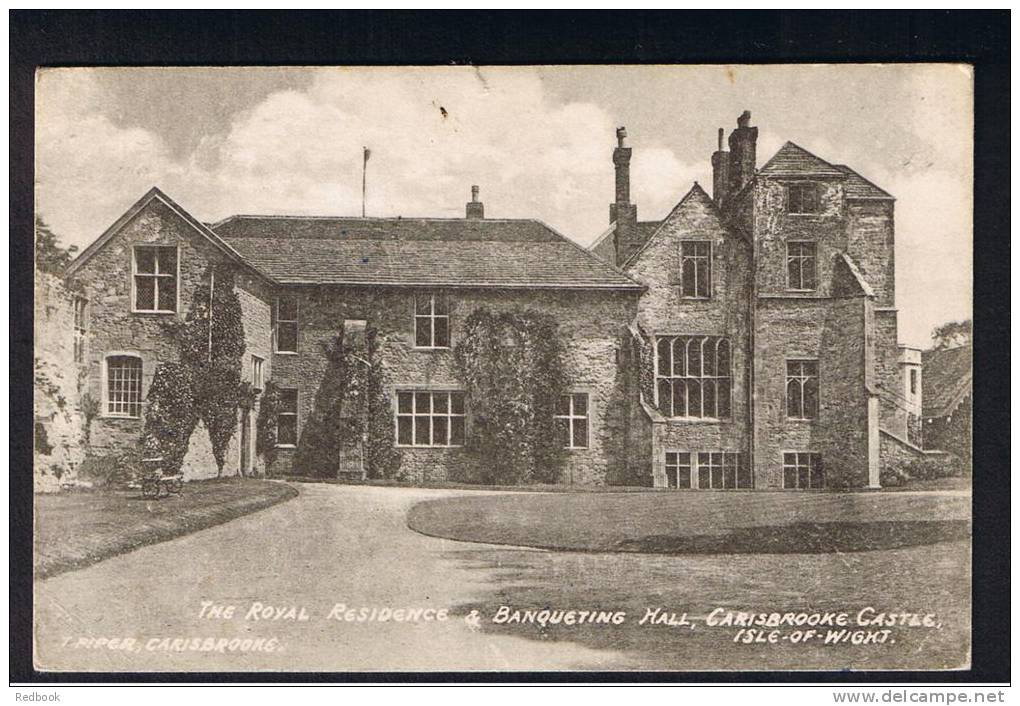 RB 837 - 1952 Postcard The Royal Residence &amp; Banqueting Hall Carisbrooke Castle Isle Of Wight - Freshwater Krag Post - Autres & Non Classés