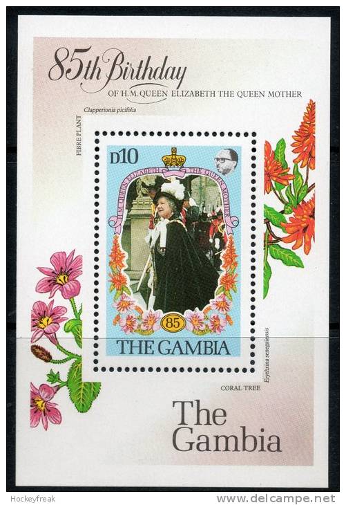 Gambia 1985 - Life & Times Of Her Majesty Queen Elizabeth The Queen Mother Miniature Sheet MS589 MNH Cat £4.25 SG2015 - Gambie (1965-...)
