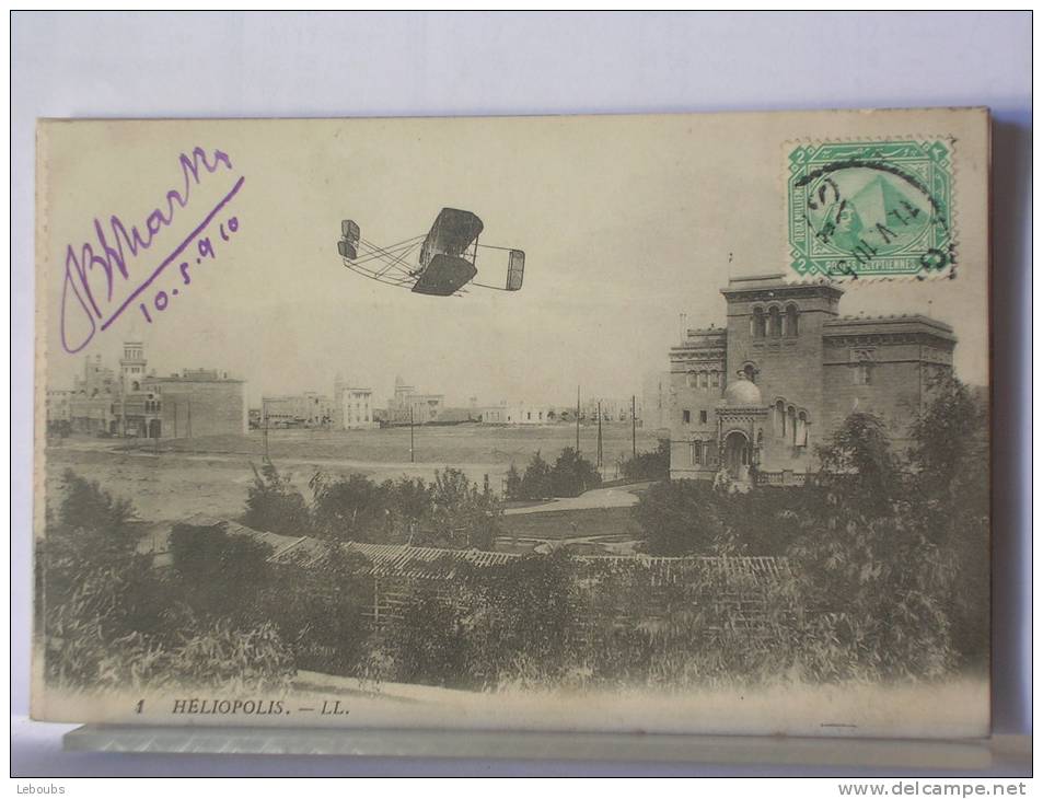 EGYPTE - HELIOPOLIS - AVION - 1910 - Other & Unclassified