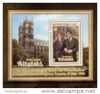 AITUTAKI 1986 MNH Block 63 Andrew & Sarah´s Wedding - Royalties, Royals