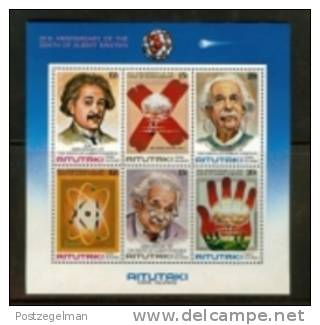 AITUTAKI 1980 MNH Block Albert Einstein S/s 284-289 - Albert Einstein