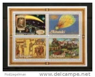 AITUTAKI 1986 MNH Block Halley´s Comet S/s 537-539 - Océanie