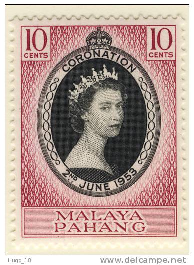 1953 QUEEN ELIZABETH CORONATION  MALAYA PAHANG - Pahang