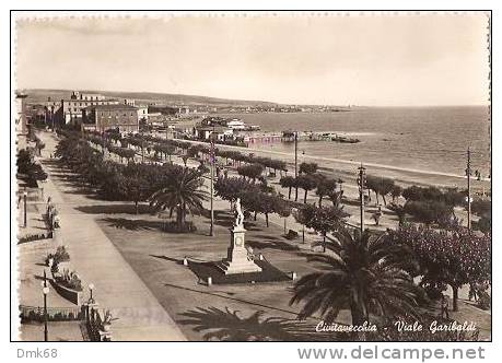 CIVITAVECCHIA  ( ROMA ) VIALE GARIBALDI - 1953 - Civitavecchia