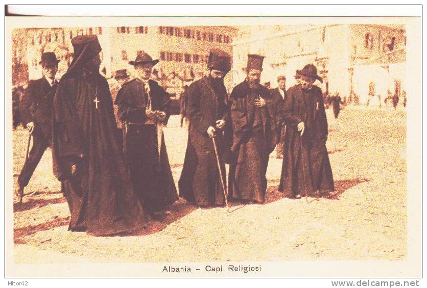 288te-Costumi-Mestieri/Costumes/Artisanat-Religione-Albania-Shqipnija-Capi Religiosi-v.1924 In Busta. - Albania