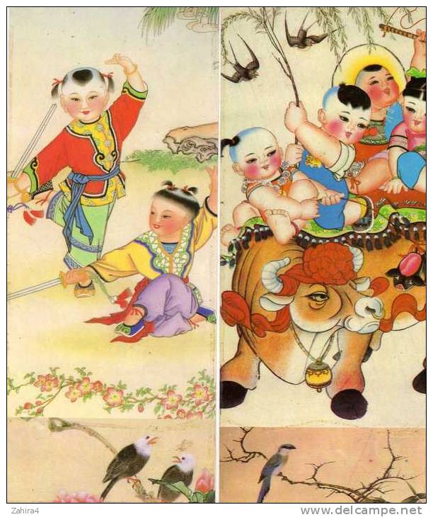 Enfants - Samourail - Oiseaux - Fruits - Boeuf - Japon - En Espagnol - 2 Marque Pages Sur 3 Mai à Decembre 1998 - Formato Piccolo : 1991-00