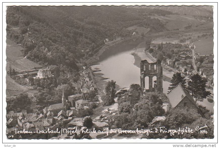 AK Traben-Trarbach Mosel, Grevenburg U. Burggaststätte 1960, Rheinland-Pfalz - Traben-Trarbach