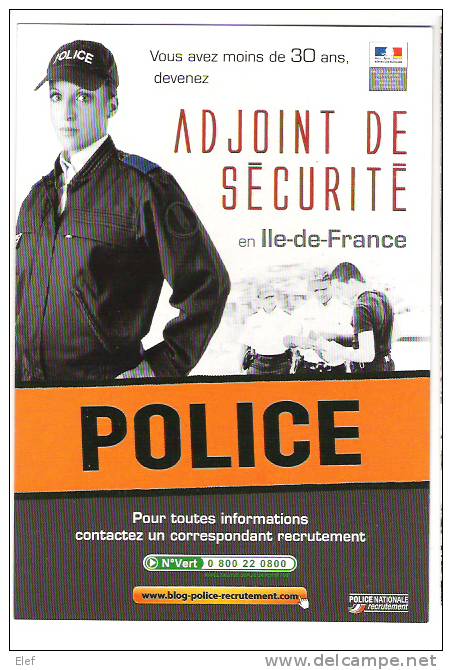 POLICE: Adjoint De Sécurité En Ile De France; TB - Police - Gendarmerie