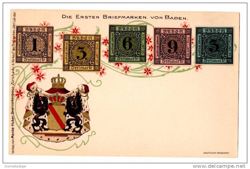 Timbres Poste Suisse : Baden - Ersten Briefmarken Der Schweiz - Baden