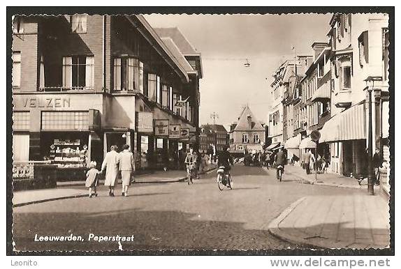 LEEUWARDEN PEPERSTRAAT Friesland 1957 - Leeuwarden