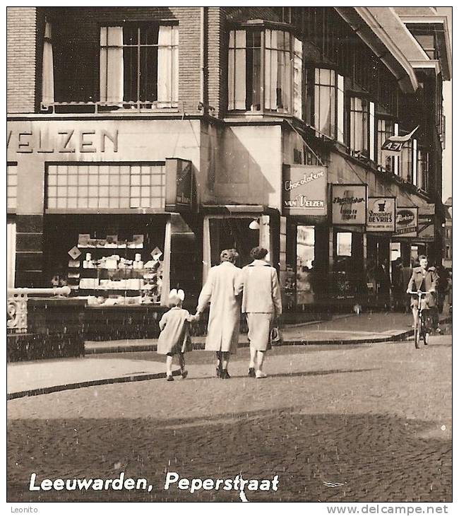 LEEUWARDEN PEPERSTRAAT Friesland 1957 - Leeuwarden