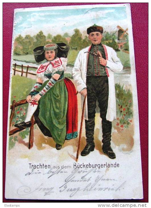 == DE  1905 Nach Wunstorf Buckeburgerland , Litho - Schaumburg