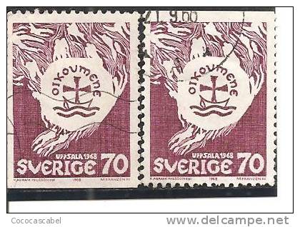 Suecia-Sweden Nº Yvert  595a (x2) (usado) (o). - Used Stamps